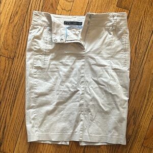 Zara Women Light Tan Midi Skirt
